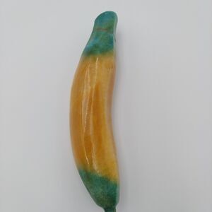 VTG Alabaster Marble Banana Fruit 8"